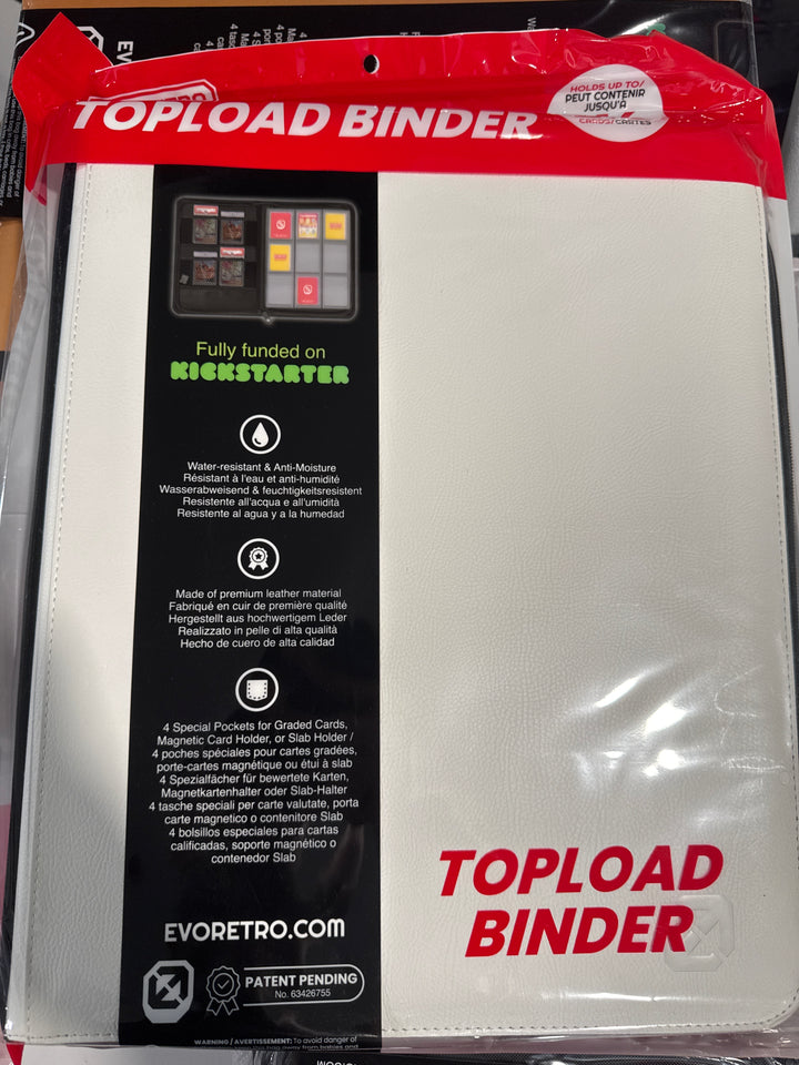 Evoretro: Shield + Toploader Binder - White