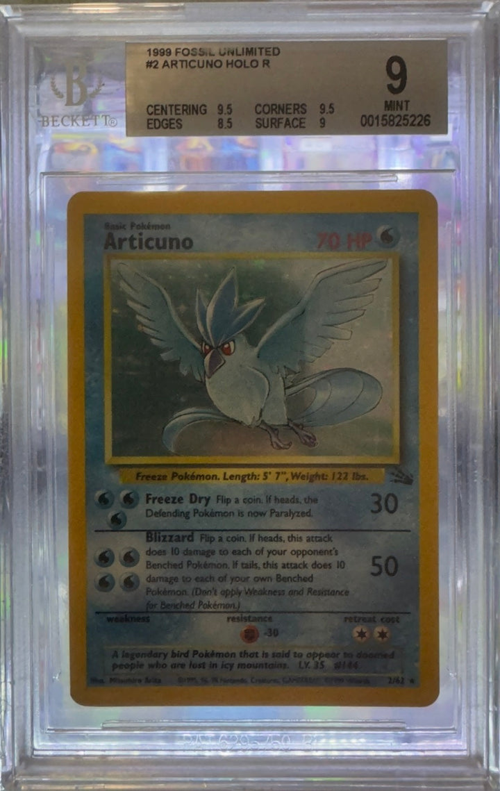 Articuno Fossil Holo 2/62 - BGS 9
