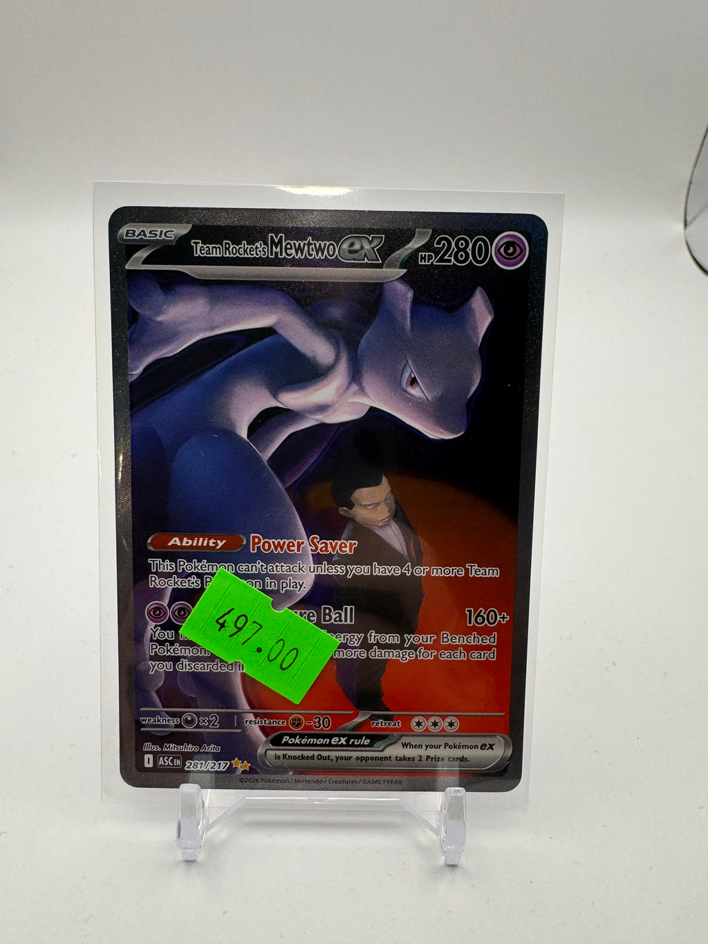 Team Rocket’s Mewtwo ex 281/217 - NM