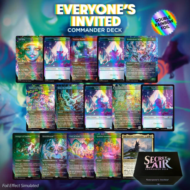 Secret Lair Commander Deck Everyone’s Invited Rainbow Foil Edition