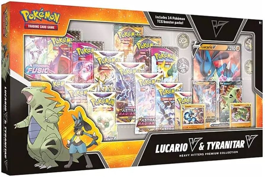 Lucario V &amp; Tyranitar V Heavy Hitters Premium Collection