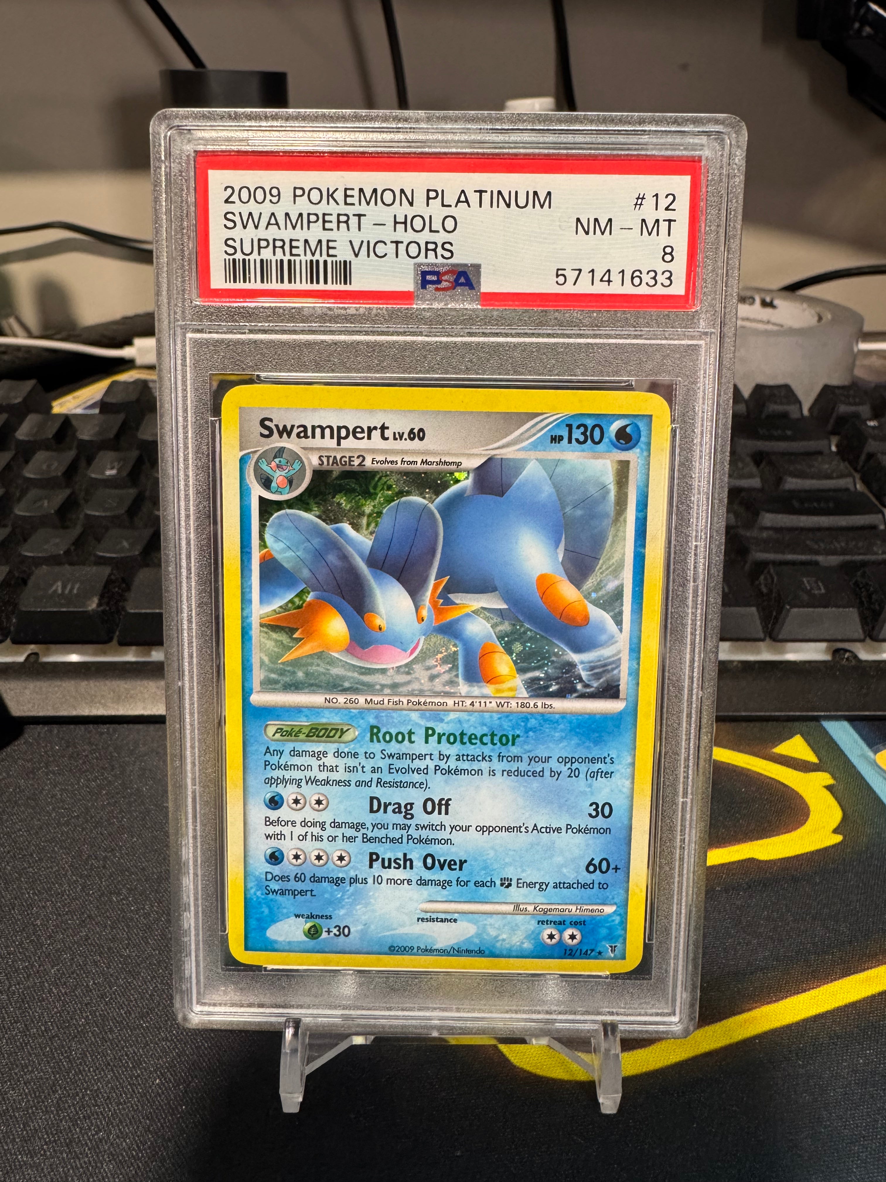 Swampert Holo Supremes Victors 12/147 - PSA 8