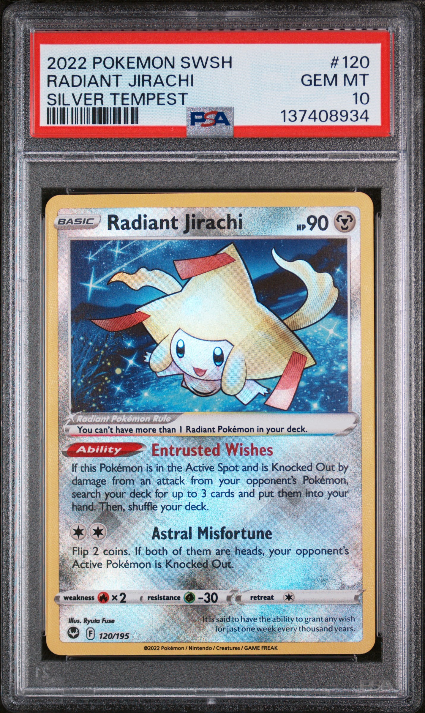 Radiant Jirachi 120/195 - PSA 10