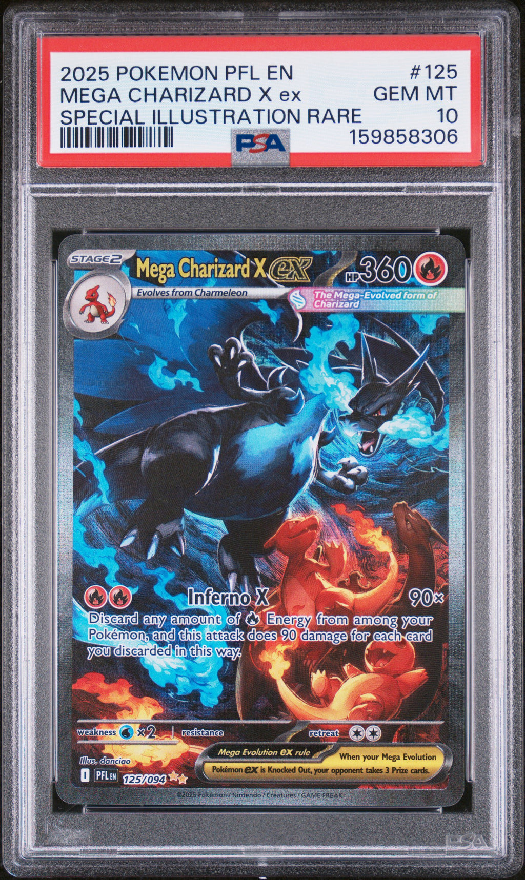 Mega Charizard X ex 125/094 - PSA 10