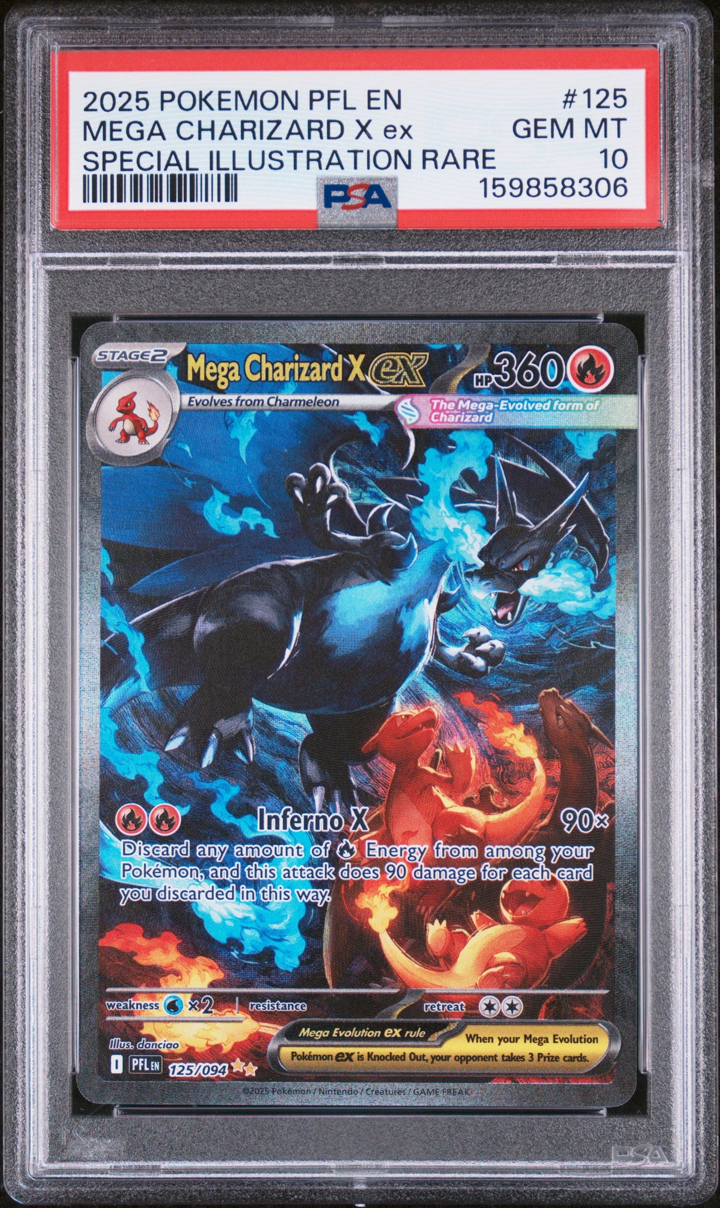 Mega Charizard X ex 125/094 - PSA 10