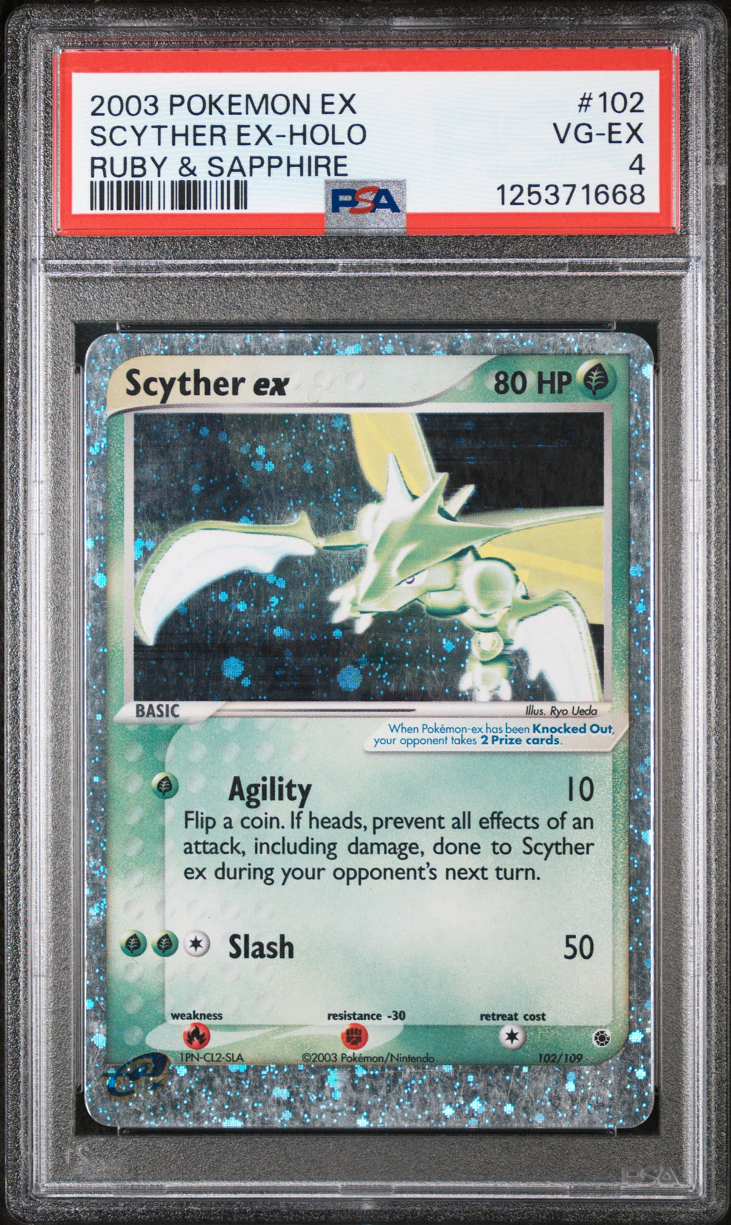 2003 Scyther ex holo Ruby & Sapphire - PSA 4