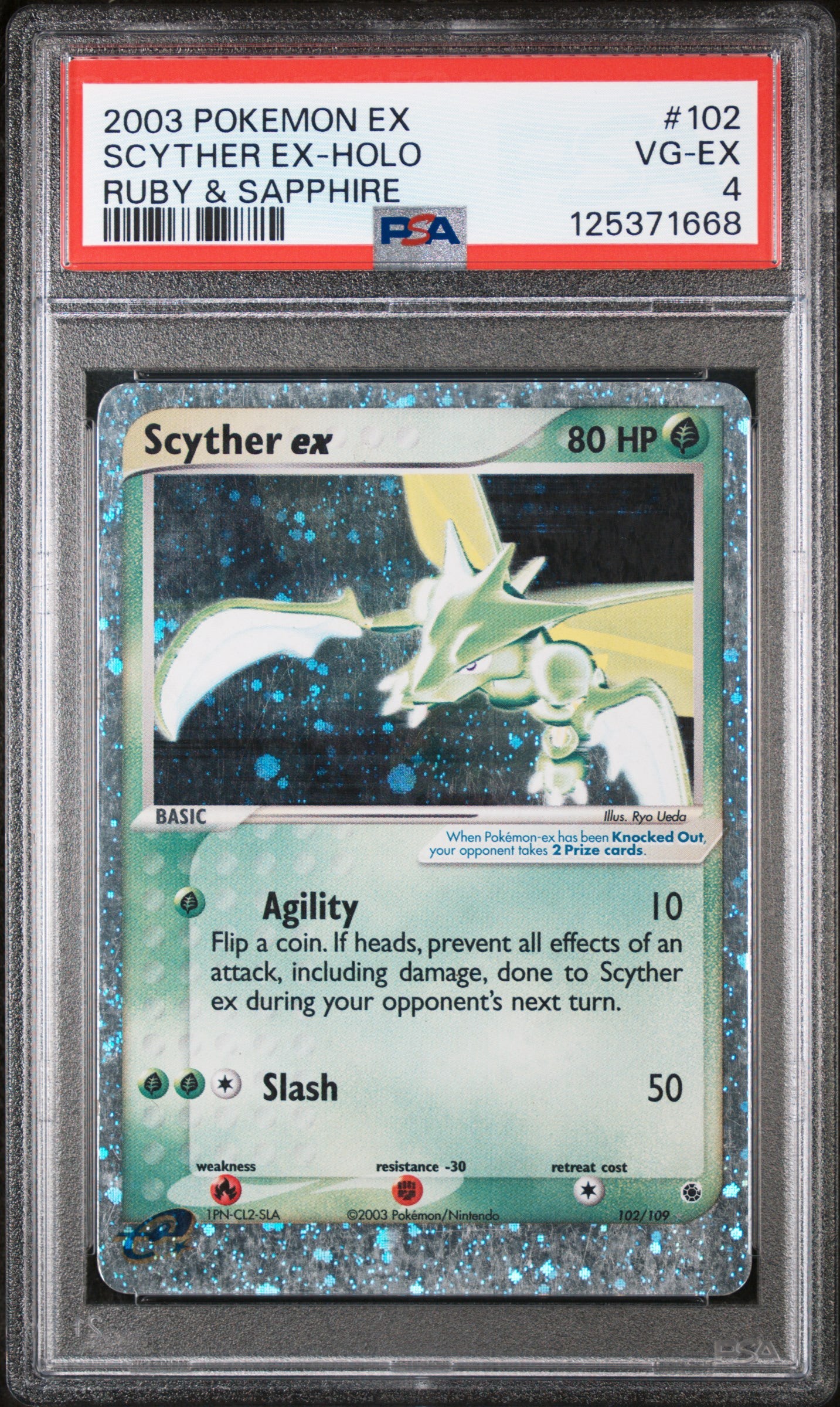 2003 Scyther ex holo Ruby & Sapphire - PSA 4