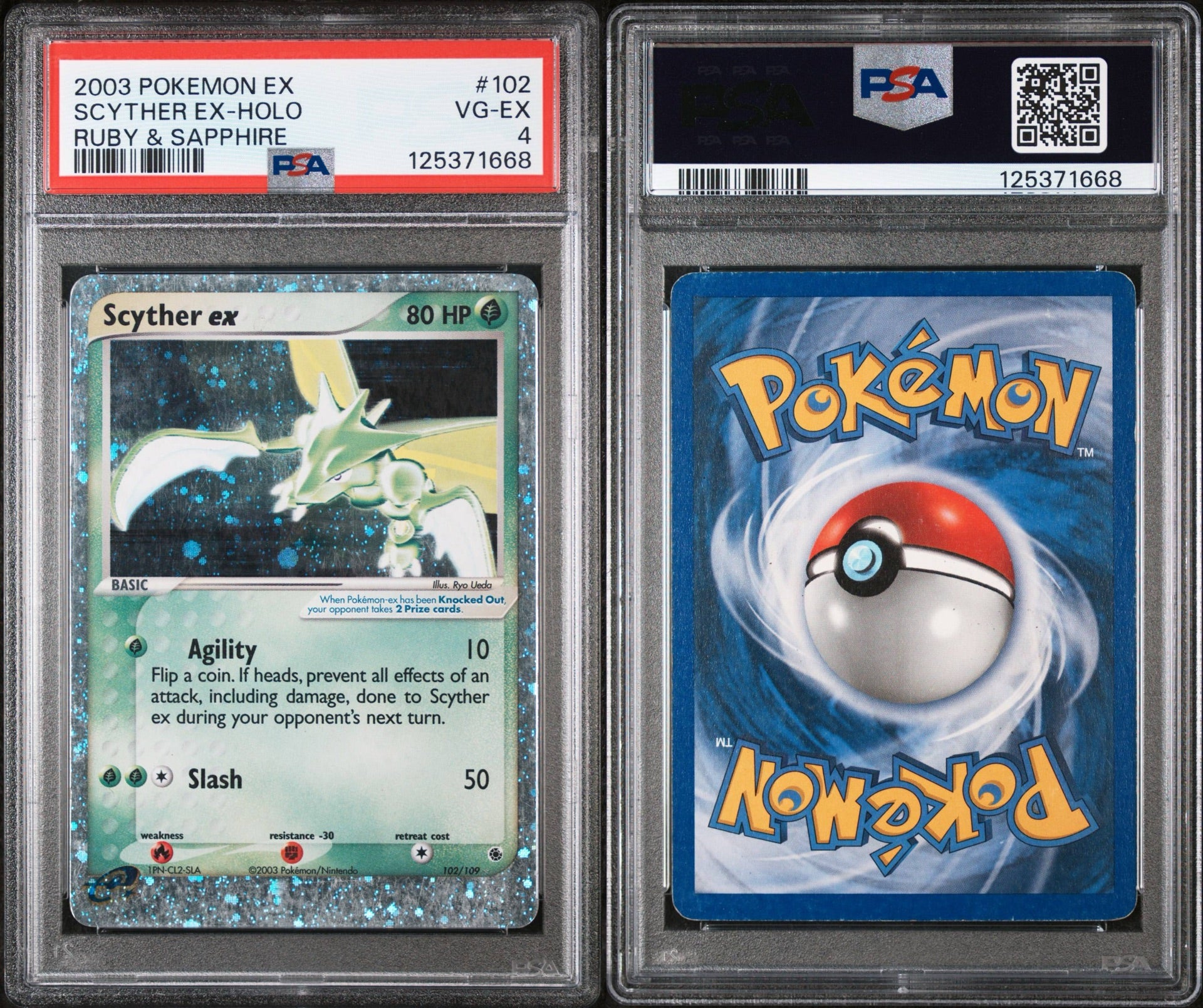 2003 Scyther ex holo Ruby & Sapphire - PSA 4