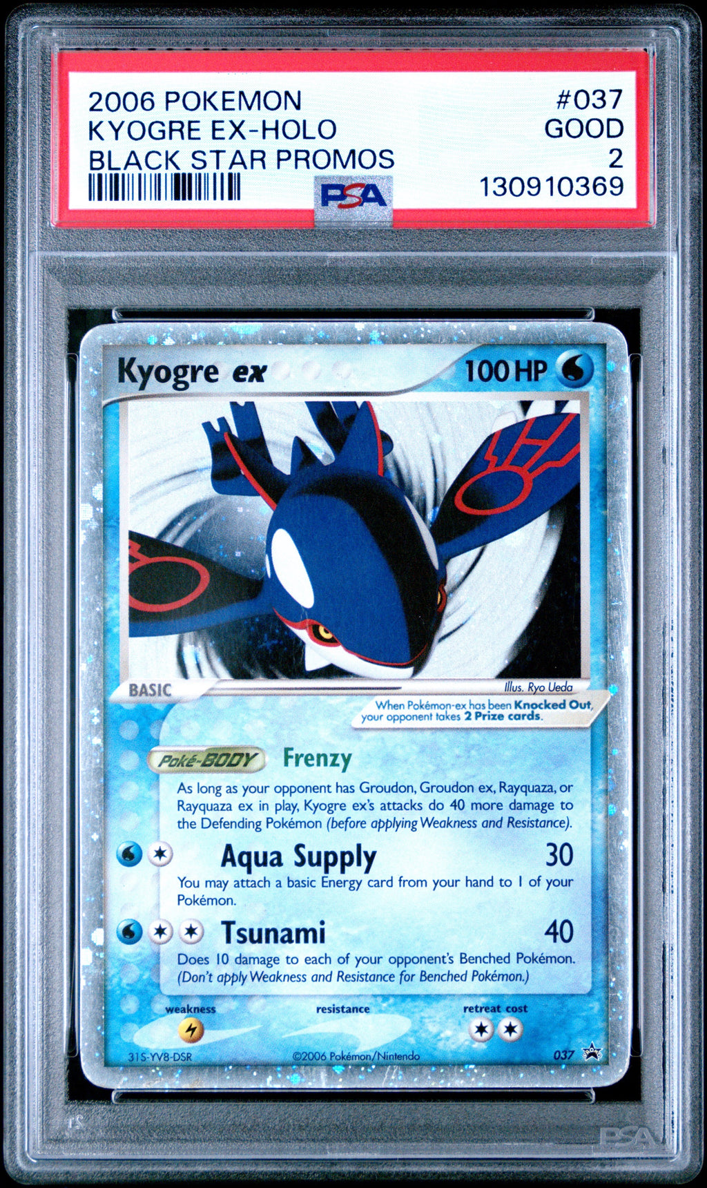 2006 Kyogre ex holo Black Star Promo - PSA 2