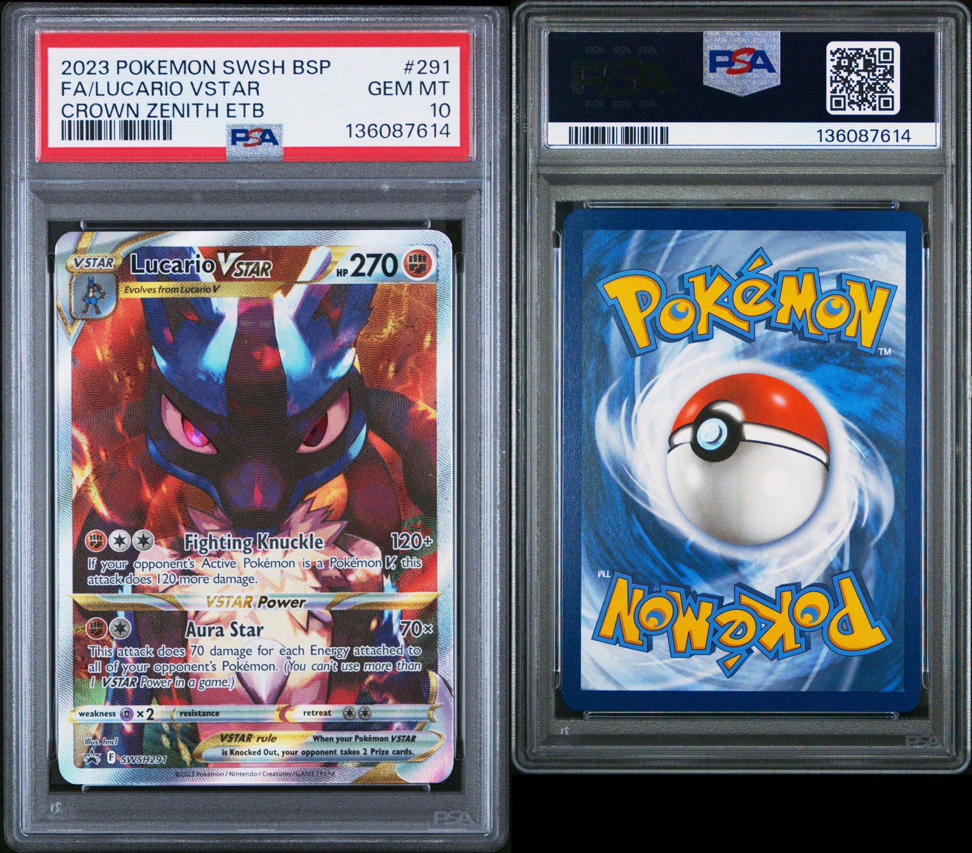 Lucario VStar SWSH291 Promo - PSA 10