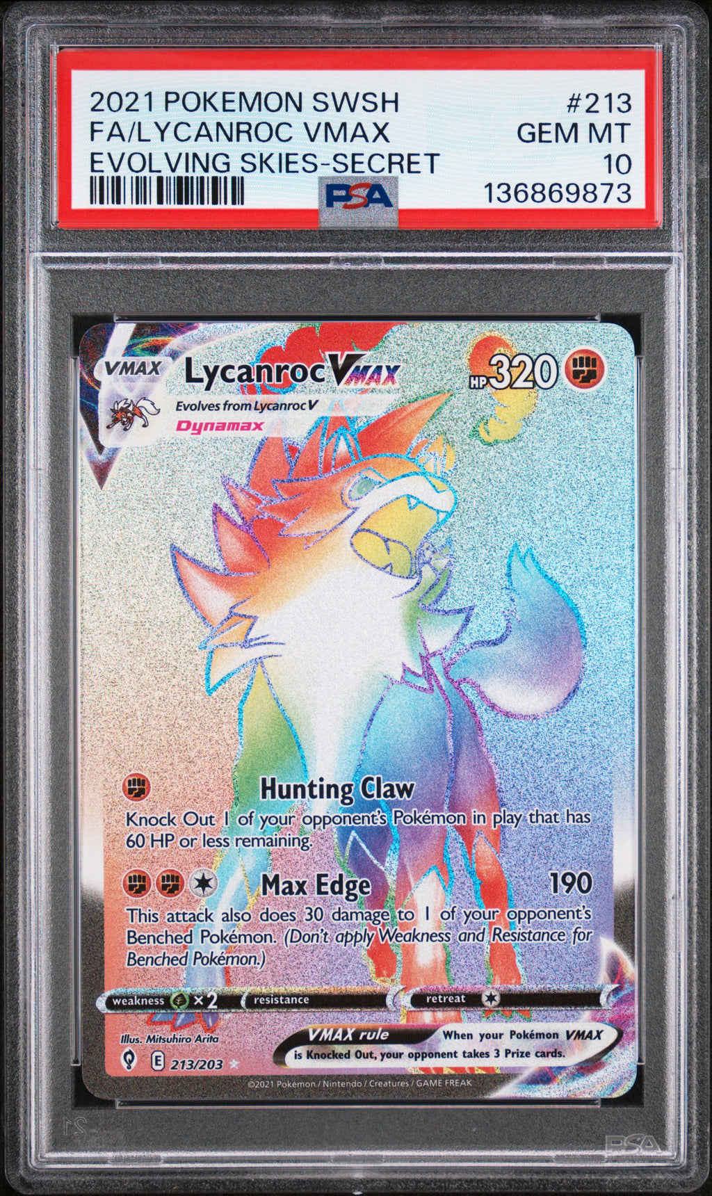 Lycanroc VMAX 213/203 - PSA 10