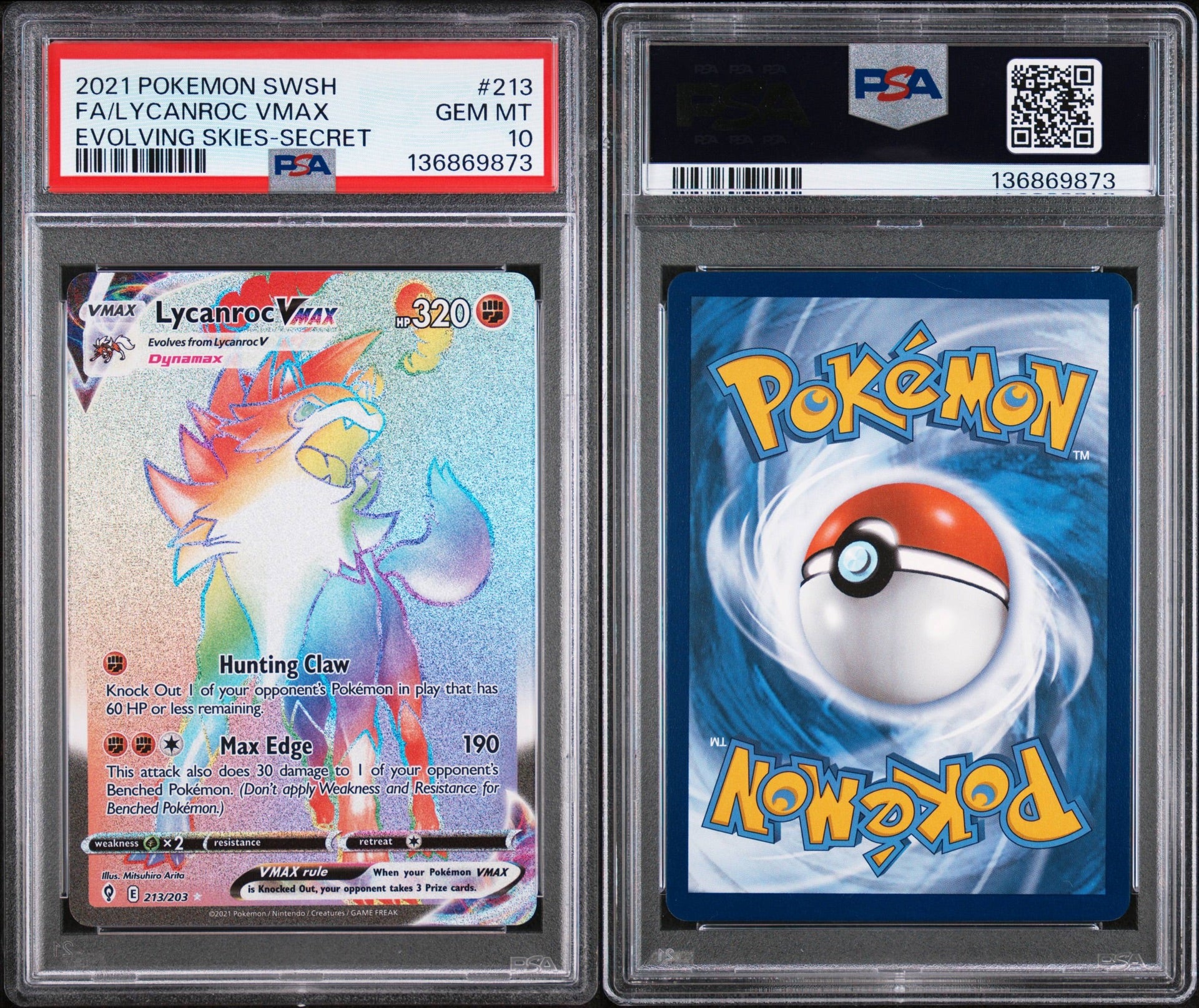 Lycanroc VMAX 213/203 - PSA 10