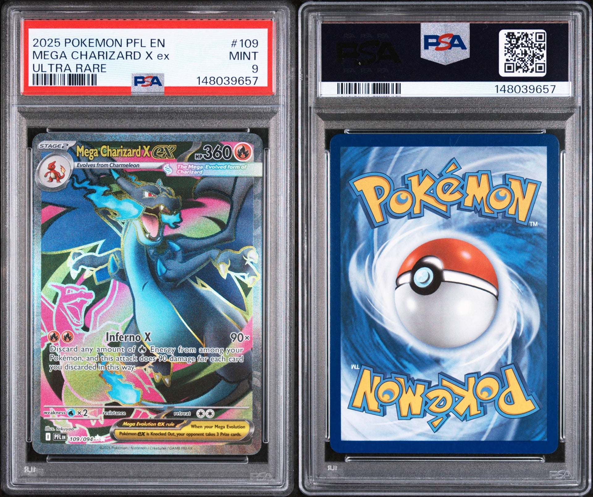 Mega Charizard X 109/094 - PSA 9