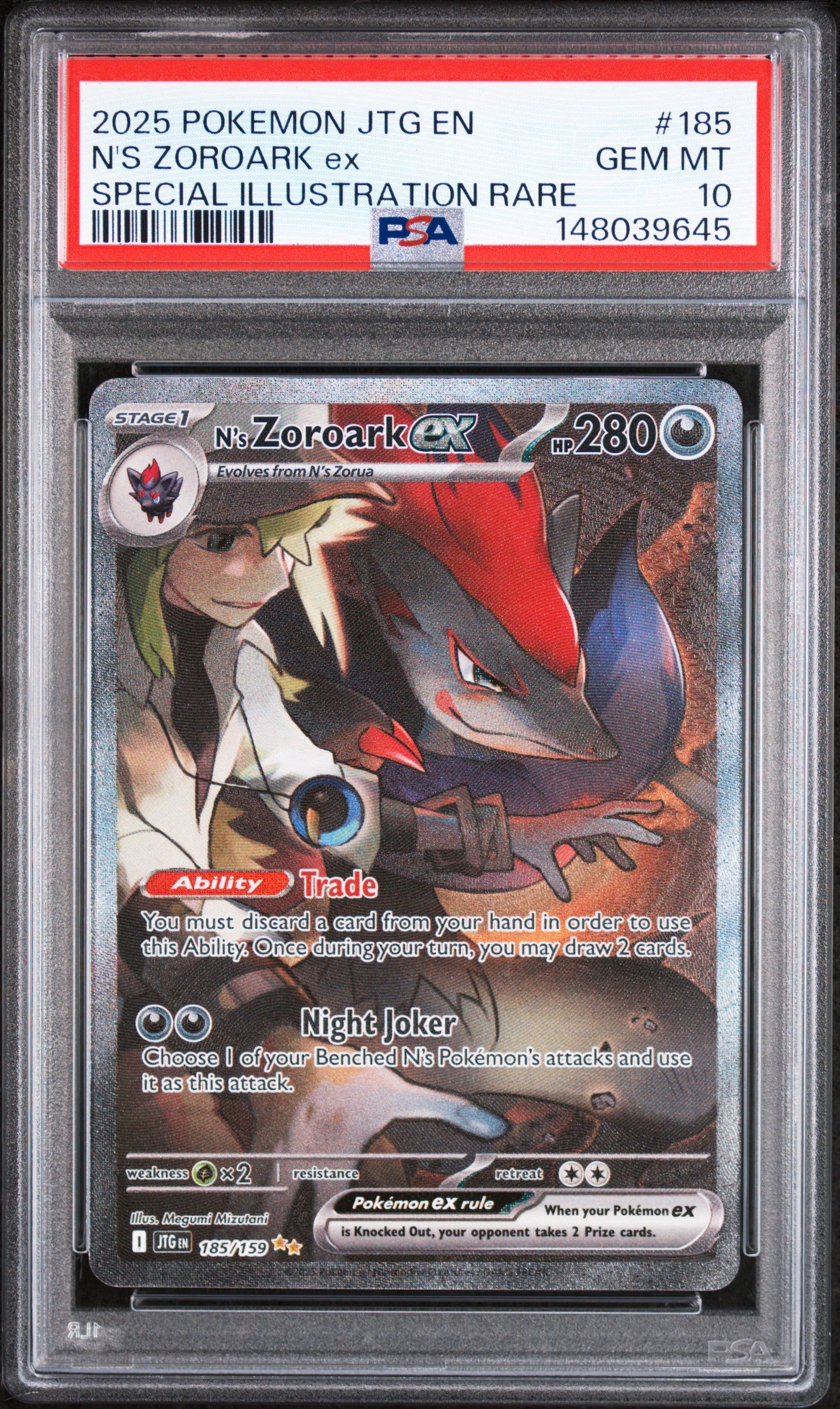 N’s Zoroark ex 185/159 - PSA 10