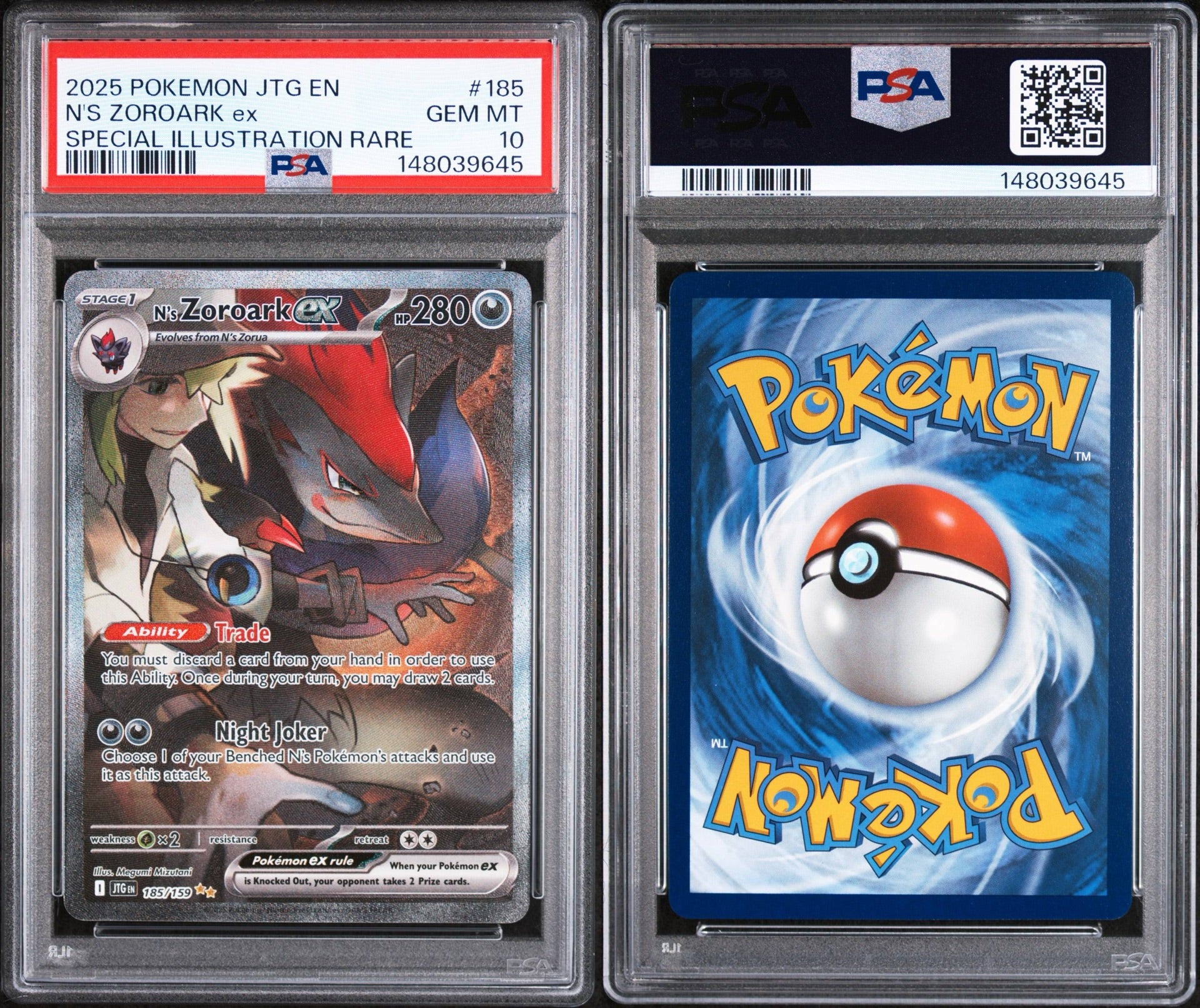 N’s Zoroark ex 185/159 - PSA 10