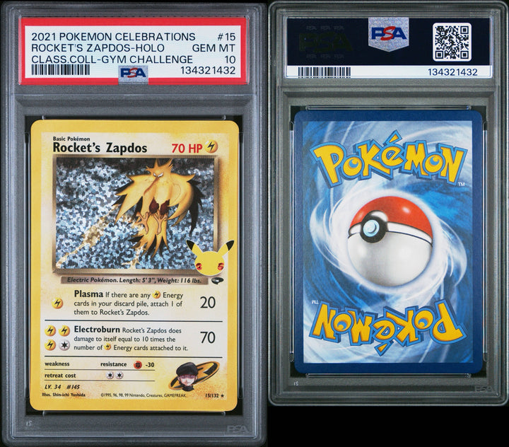 Rocket’s Zapdos Classic Collection 15/132 - PSA 10