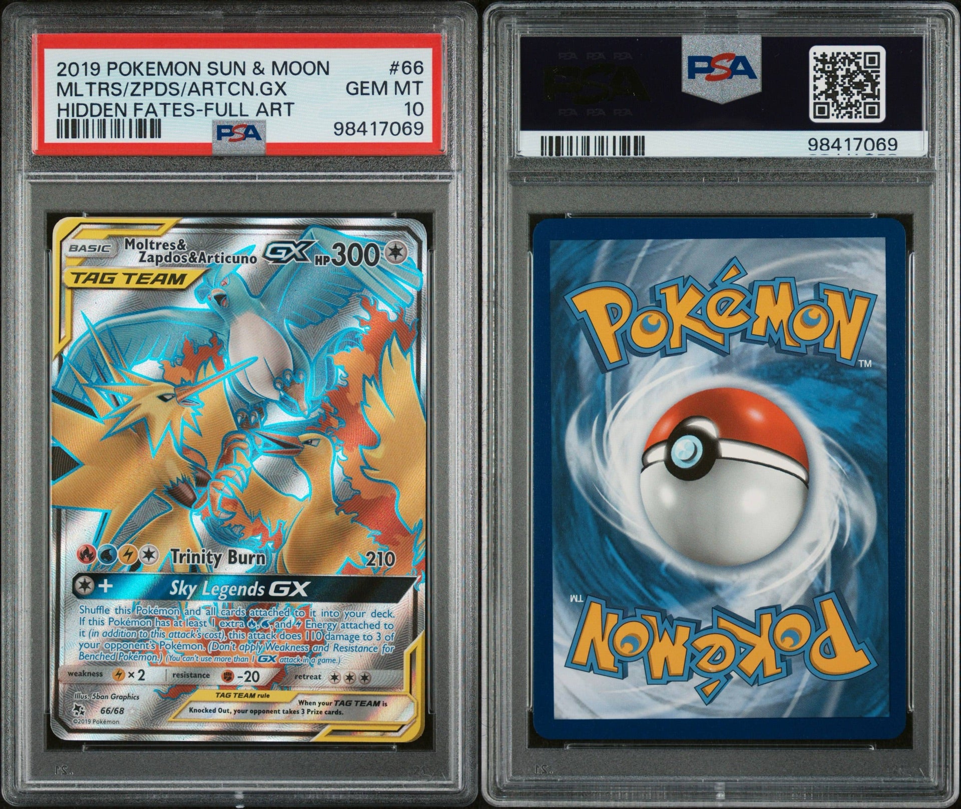 Moltres/Zapdos/Articuno 66/68 - PSA 10