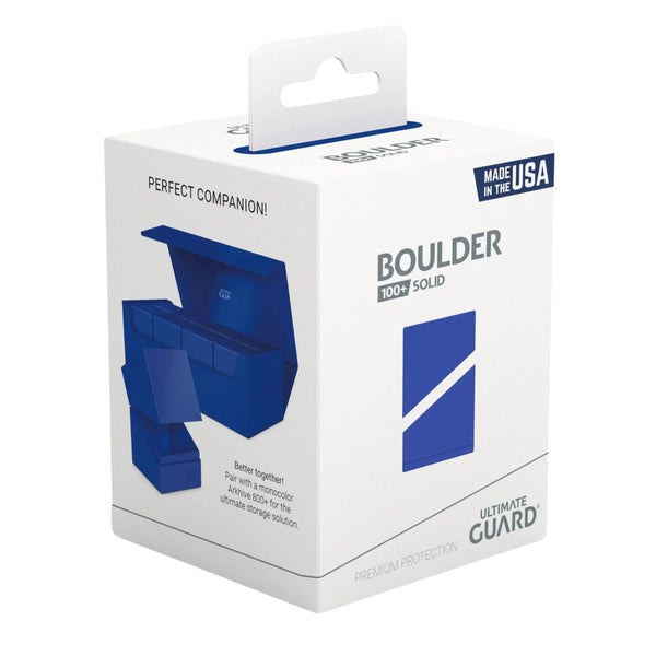 Ultimate Guard 100+ Solid Boulder Deck Box - Blue