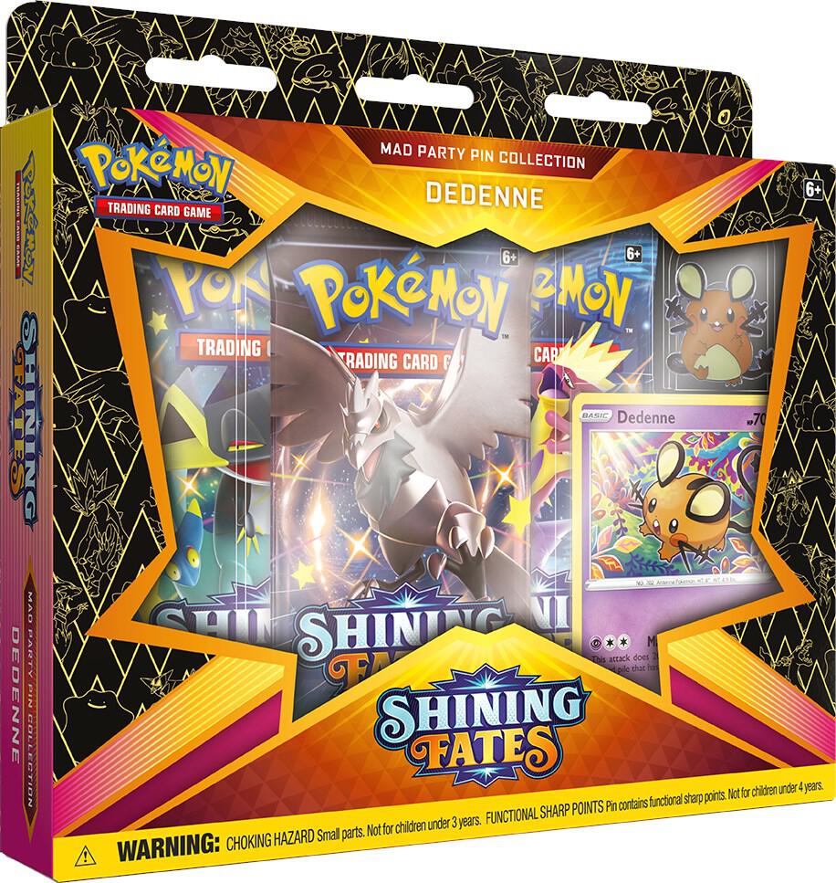 Shining Fates Dedenne Mad Party Pin Collection