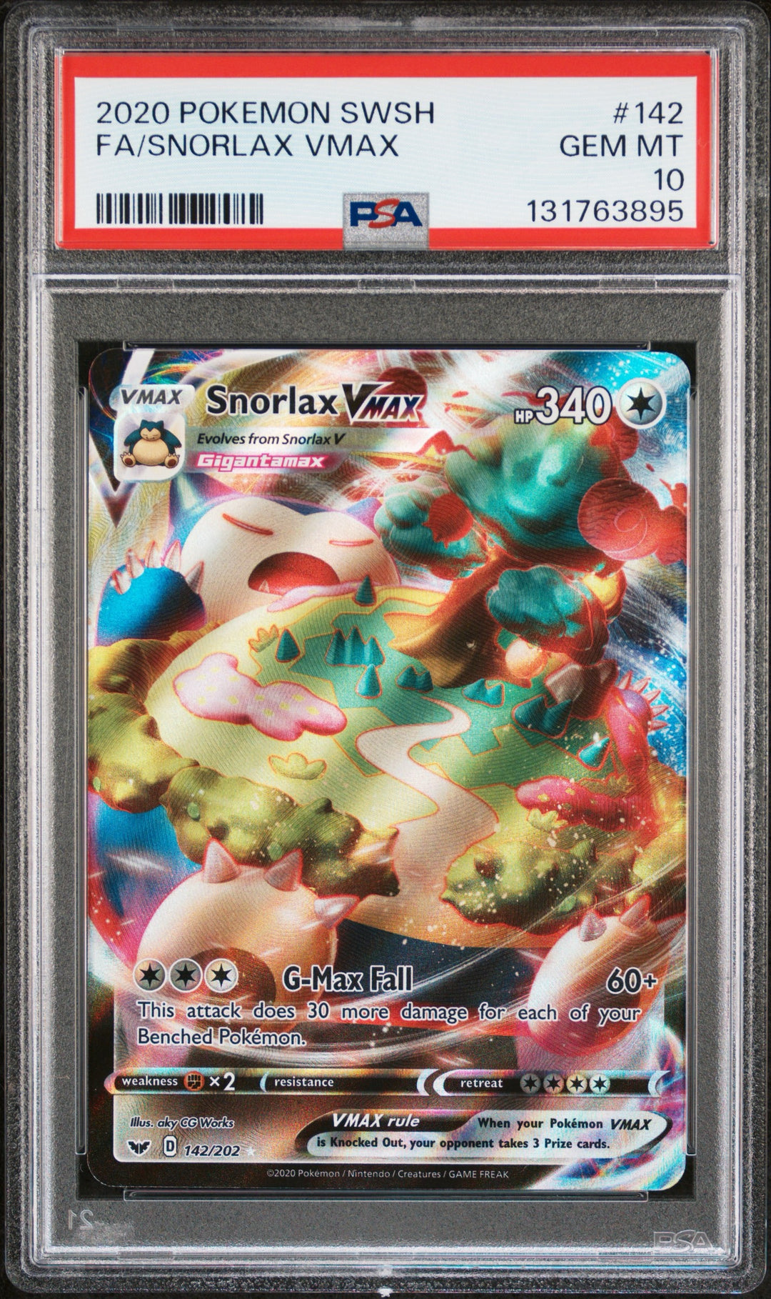 Snorlax Vmax 142/202 - PSA 10
