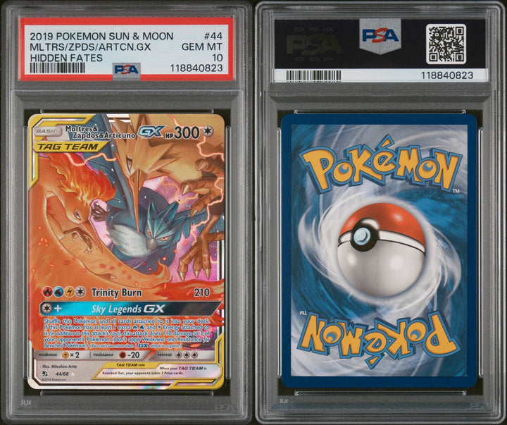 Moltres &amp; Zapdos &amp; Articuno GX Tag Team 43/68 - PSA 10