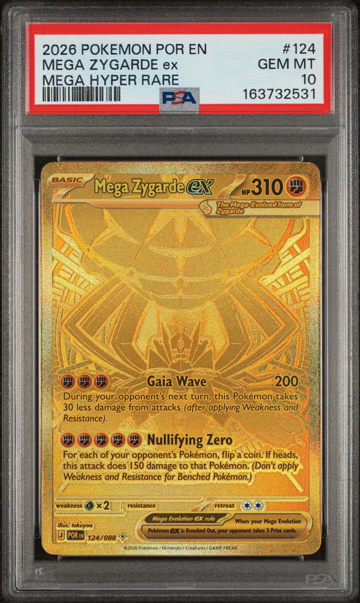 Mega Zygarde ex 124/088 - PSA 10