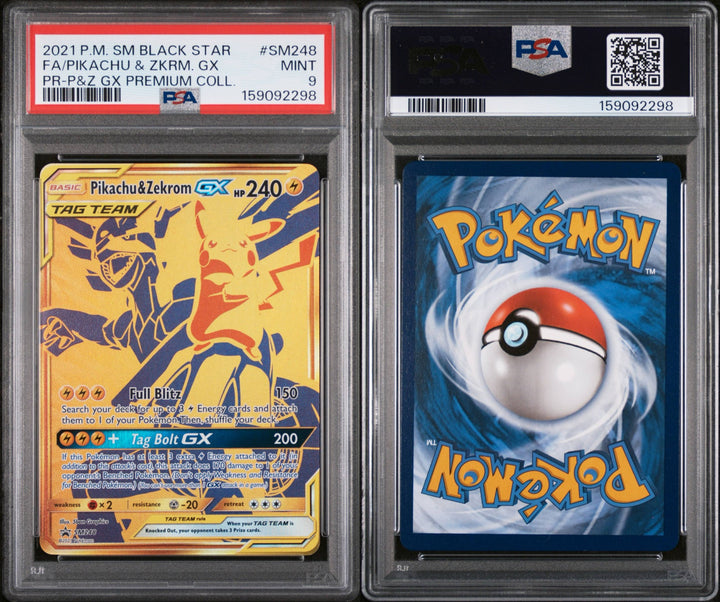 Black Star Promos Pikachu &amp; Zekrom GX SM248 - PSA 9