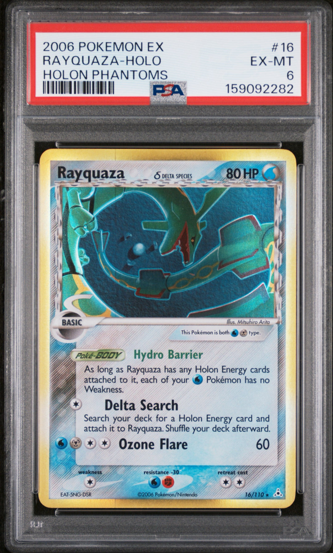 Holon Phantoms Rayquaza Holo 16/110 - PSA 6