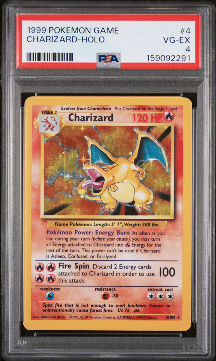 1999 Charizard Holo 4/102 - PSA 4