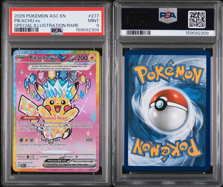 Ascended Heroes Pikachu ex 277/217 - PSA 9