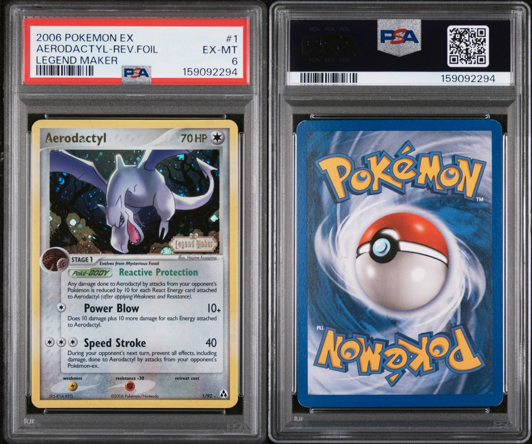 Legend Maker Aerodactyl Reverse Foil 1/92 - PSA 6