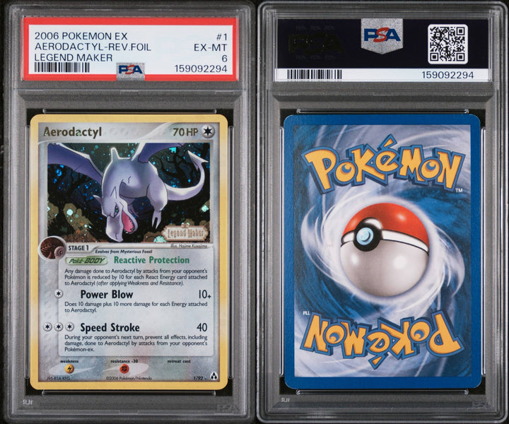 Legend Maker Aerodactyl Reverse Foil 1/92 - PSA 6