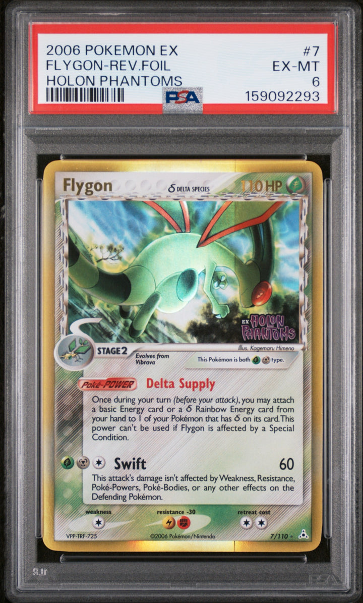 Holon Phantoms Flygon Reverse Foil 7/110 - PSA 6