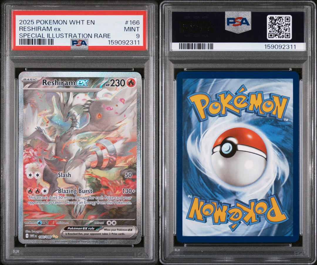 White Flare Reshiram ex 166/086 - PSA 9