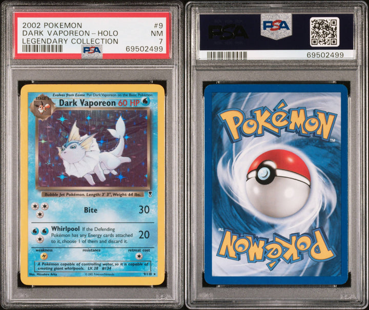 Legendary Collection Dark Vaporeon Holo 9/110 - PSA 7