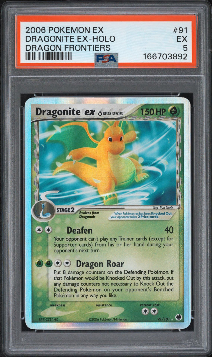 Dragon Frontiers Dragonite ex Holo 91/101 - PSA 5