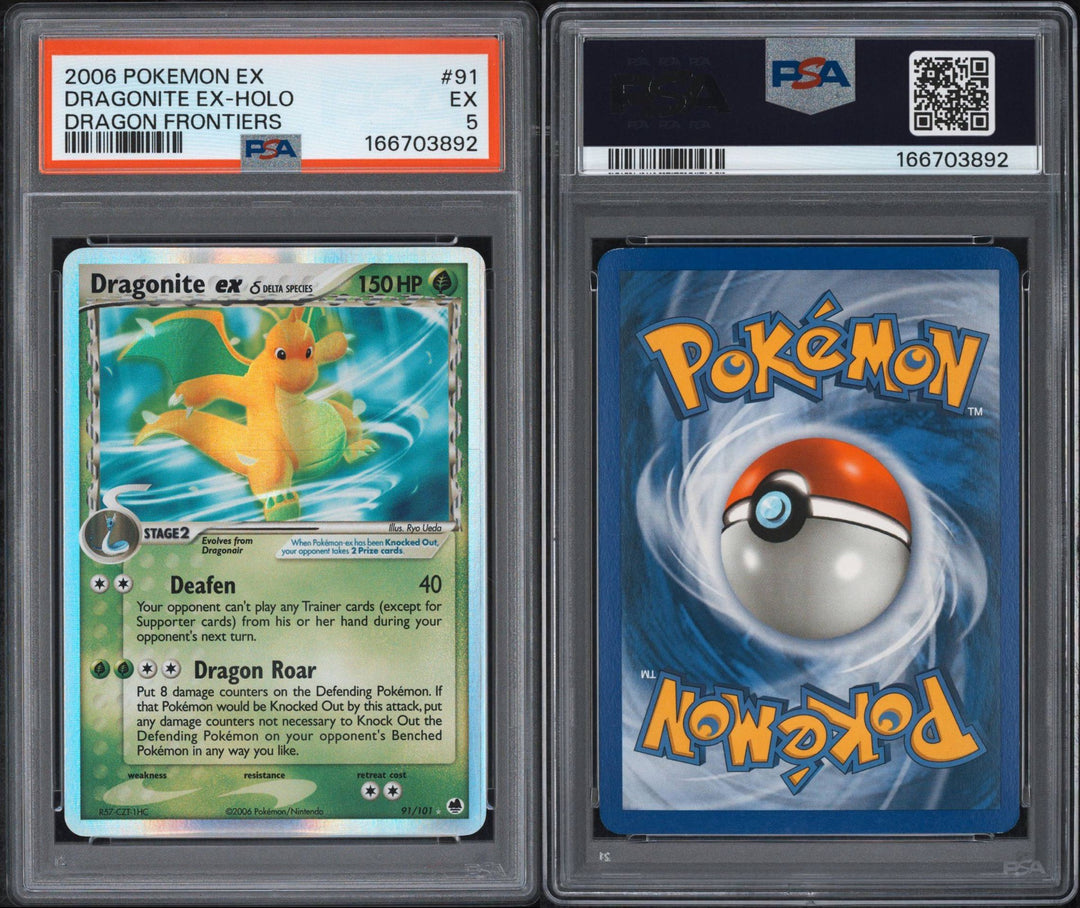 Dragon Frontiers Dragonite ex Holo 91/101 - PSA 5