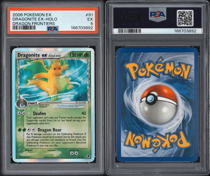 Dragon Frontiers Dragonite ex Holo 91/101 - PSA 5