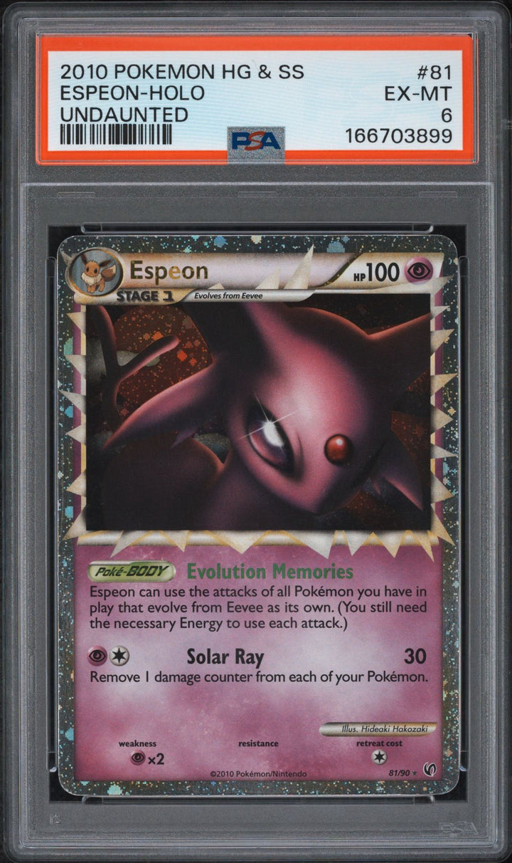 Heartgold &amp; Soulsilver Espeon Holo 81/90 - PSA 6