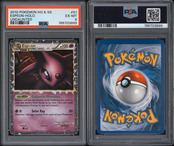 Heartgold &amp; Soulsilver Espeon Holo 81/90 - PSA 6