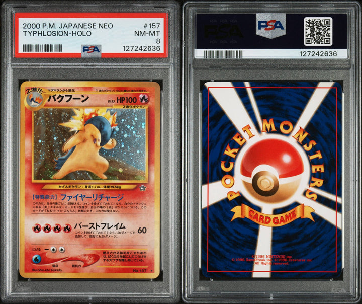Neo Japanese Typhlosion Holo 157 - PSA 8