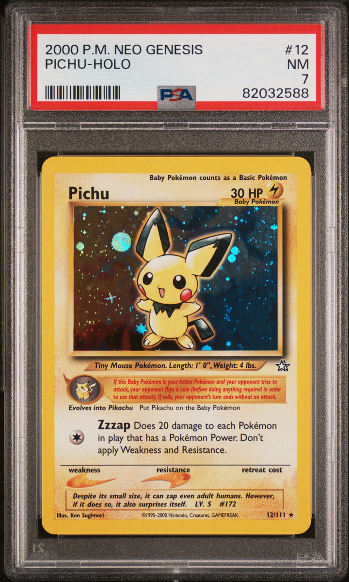 Neo Genesis Pichu Holo 12/111 - PSA 7