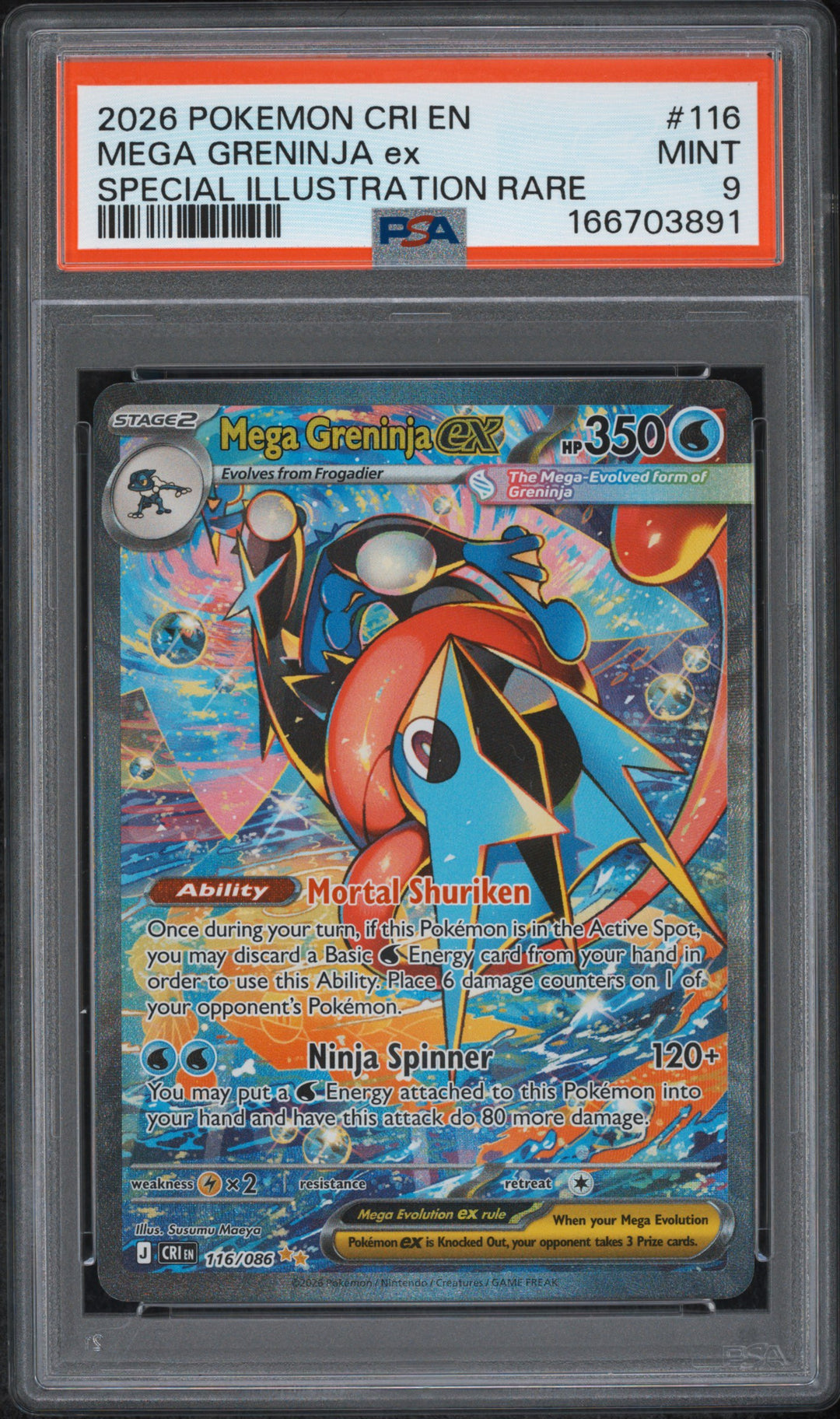 Chaos Rising Mega Greninja ex 116/086 - PSA 9