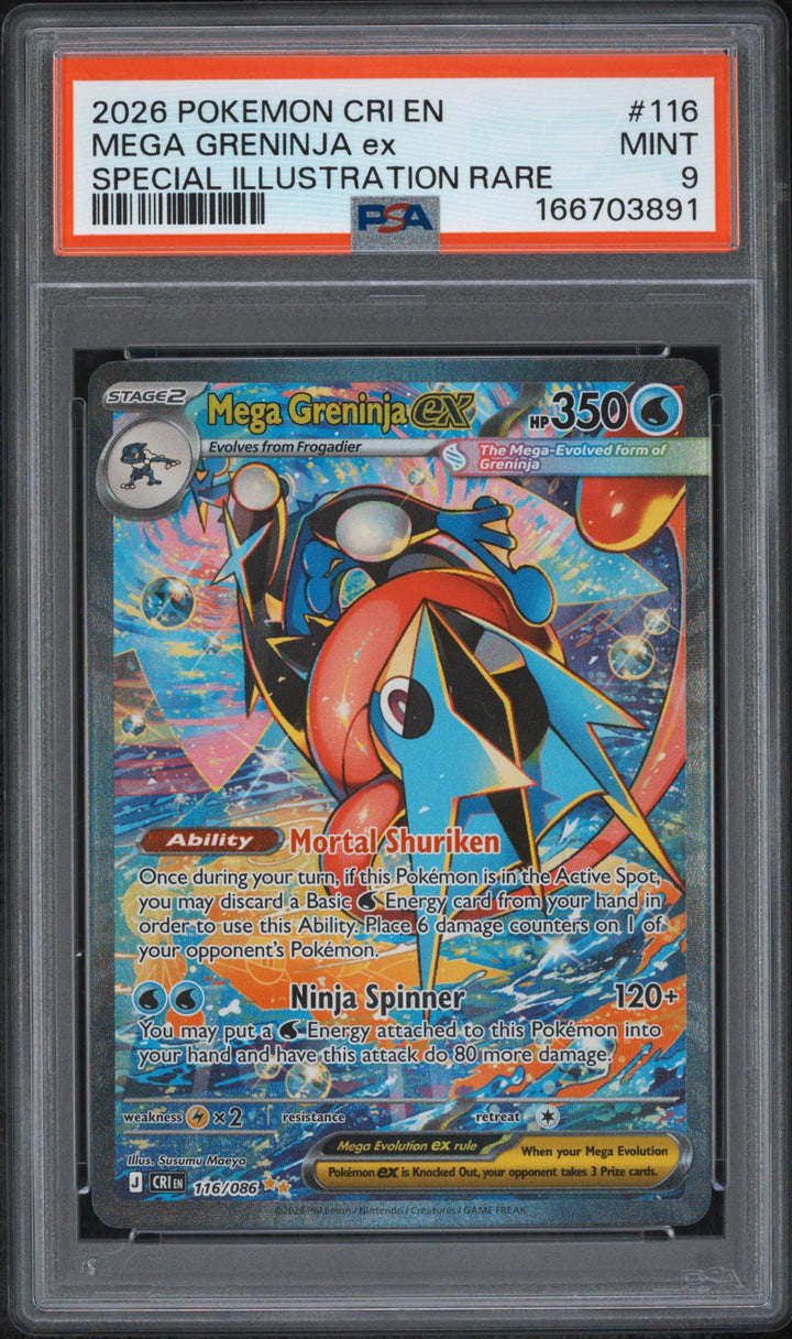 Chaos Rising Mega Greninja ex 116/086 - PSA 9