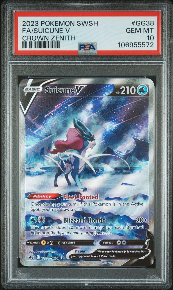 Crown Zenith Suicune V GG38/GG70 - PSA 10