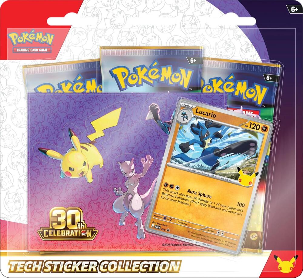 30th Celebration Tech Sticker Collection: Lucario