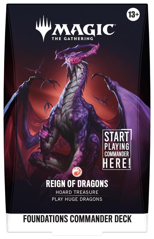 Magic The Gathering: Foundations - Reign Of Dragons Commander Deck PREORDER SHIPS 10-2