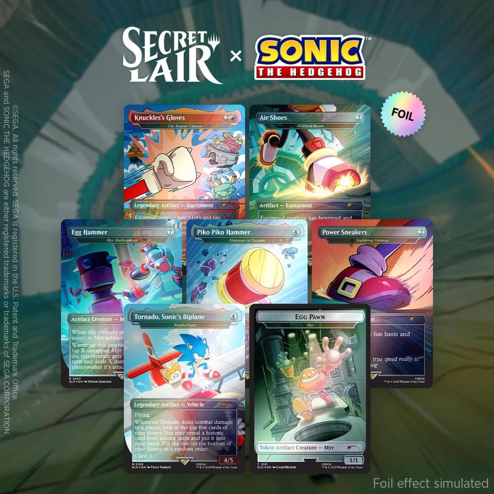 Secret Lair - Sonic The Hedgehog Turbo Gear - Rainbow Foil Edition